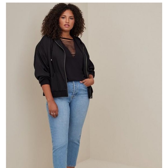 TORRID TWILL DOLMAN ZIP-FRONT ANORAK Torrid Brand - Picture 2 of 5